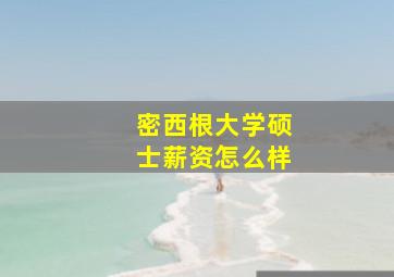 密西根大学硕士薪资怎么样