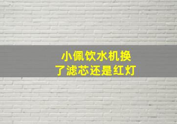 小佩饮水机换了滤芯还是红灯