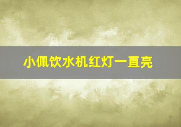 小佩饮水机红灯一直亮