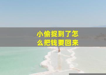 小偷捉到了怎么把钱要回来