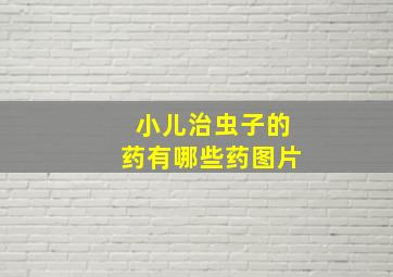 小儿治虫子的药有哪些药图片