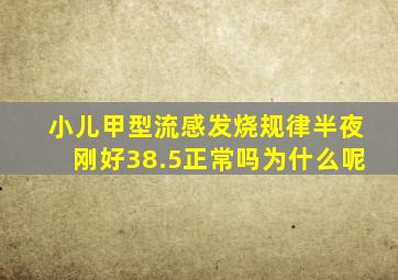 小儿甲型流感发烧规律半夜刚好38.5正常吗为什么呢