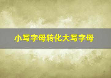 小写字母转化大写字母