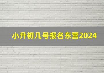 小升初几号报名东营2024