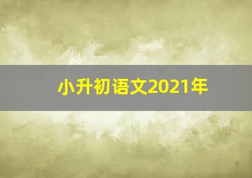 小升初语文2021年