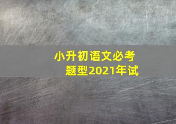 小升初语文必考题型2021年试