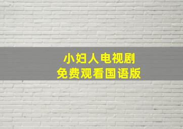 小妇人电视剧免费观看国语版