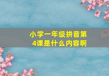 小学一年级拼音第4课是什么内容啊