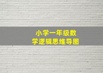 小学一年级数学逻辑思维导图