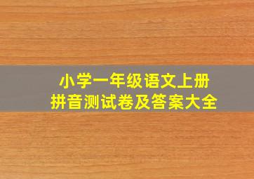 小学一年级语文上册拼音测试卷及答案大全