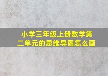 小学三年级上册数学第二单元的思维导图怎么画