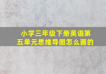 小学三年级下册英语第五单元思维导图怎么画的