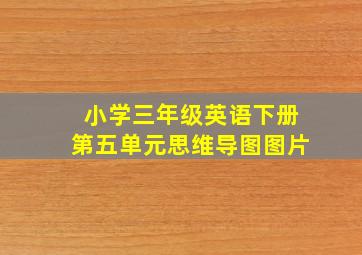 小学三年级英语下册第五单元思维导图图片