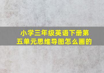 小学三年级英语下册第五单元思维导图怎么画的