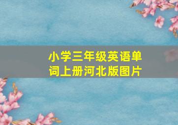 小学三年级英语单词上册河北版图片