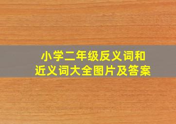 小学二年级反义词和近义词大全图片及答案