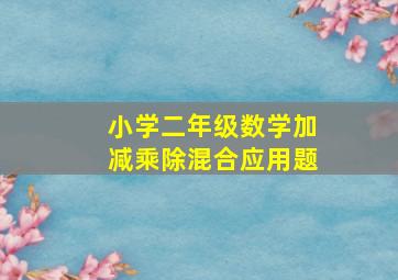 小学二年级数学加减乘除混合应用题