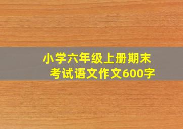 小学六年级上册期末考试语文作文600字