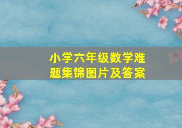 小学六年级数学难题集锦图片及答案