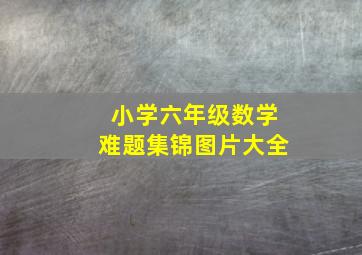 小学六年级数学难题集锦图片大全