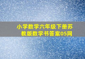 小学数学六年级下册苏教版数学书答案05网