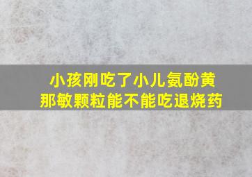 小孩刚吃了小儿氨酚黄那敏颗粒能不能吃退烧药