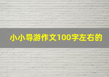 小小导游作文100字左右的