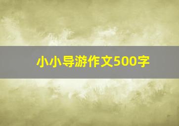 小小导游作文500字