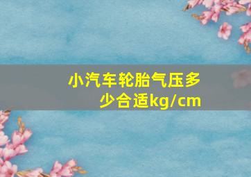 小汽车轮胎气压多少合适kg/cm