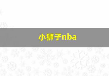 小狮子nba