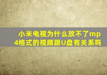 小米电视为什么放不了mp4格式的视频跟U盘有关系吗