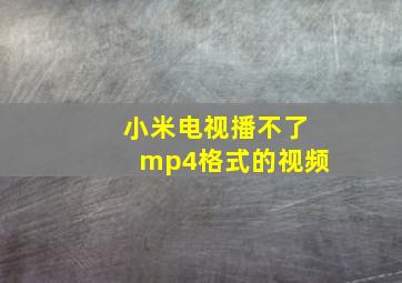 小米电视播不了mp4格式的视频