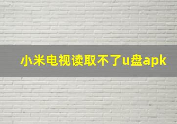 小米电视读取不了u盘apk