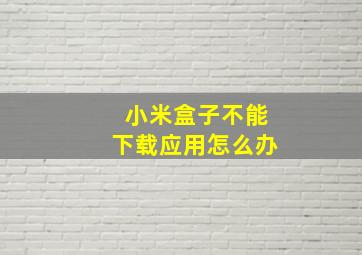 小米盒子不能下载应用怎么办