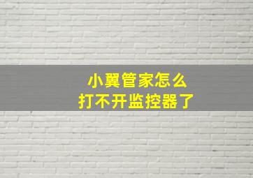 小翼管家怎么打不开监控器了