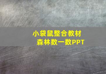 小袋鼠整合教材森林数一数PPT