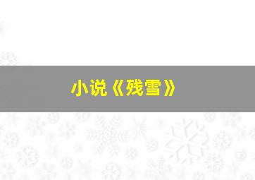 小说《残雪》