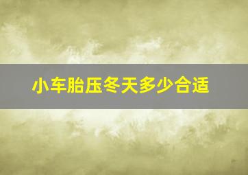 小车胎压冬天多少合适