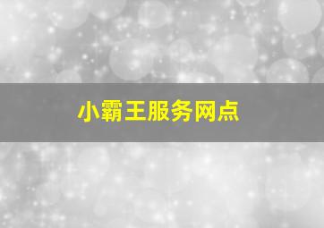 小霸王服务网点