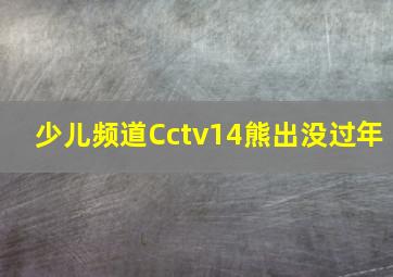 少儿频道Cctv14熊出没过年