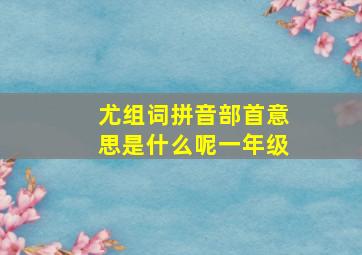 尤组词拼音部首意思是什么呢一年级