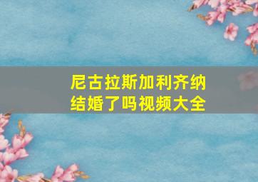 尼古拉斯加利齐纳结婚了吗视频大全