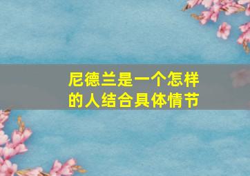 尼德兰是一个怎样的人结合具体情节