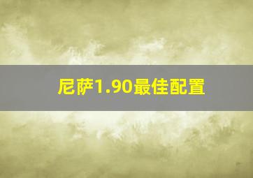 尼萨1.90最佳配置