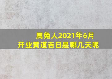 属兔人2021年6月开业黄道吉日是哪几天呢