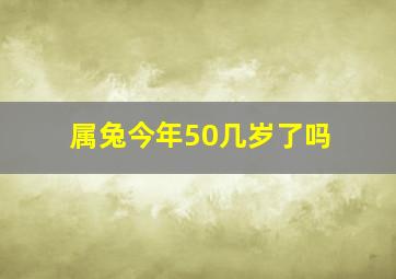 属兔今年50几岁了吗