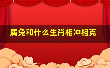 属兔和什么生肖相冲相克