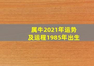 属牛2021年运势及运程1985年出生