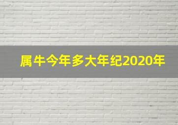 属牛今年多大年纪2020年