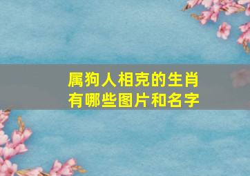 属狗人相克的生肖有哪些图片和名字